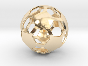 Soccer Ball Pendant ver.2 in 14K Yellow Gold