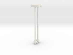 Double Street Lamp (x2) 1/72 in White Natural Versatile Plastic