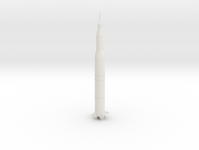 1/537 NASA Saturn 5 Rocket (3mm Hollow) in White Natural Versatile Plastic