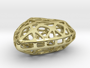 Voronoi heart Pendant in 18k Gold Plated Brass