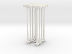 Double Street Lamp (x8) 1/144 in White Natural Versatile Plastic