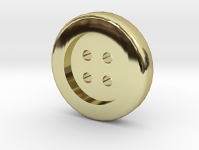 1/6 oz. Gold Button in 18k Gold Plated Brass