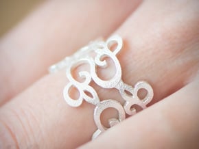 Womens Ring - Organic Filigree Vine Ring - iXi Des in Natural Silver