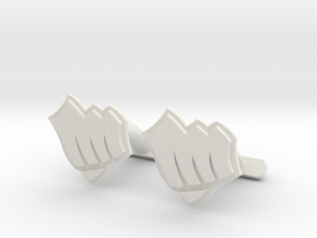 Riot Fist Cufflinks in White Natural Versatile Plastic