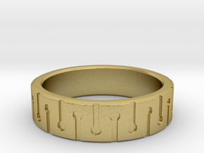 Winding Ring in Natural Brass: 5 / 49