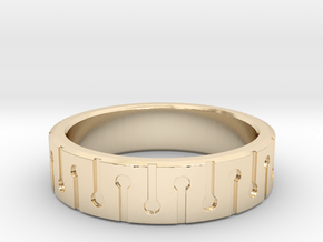 Winding Ring in 14k Gold Plated Brass: 5 / 49