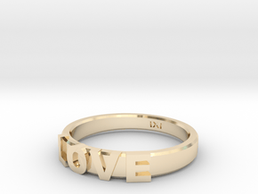 Love Ring - iXi Design - Size 4 in 14K Yellow Gold