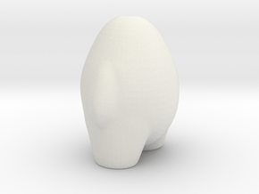 Modern Sculpture Design in White Natural Versatile Plastic: Small