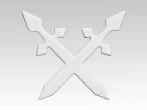 Crossed Swords 3 Vehicle Icons x32 in Tan Fine Detail Plastic