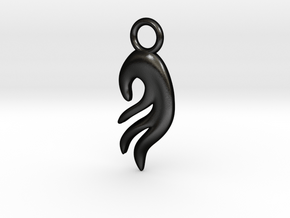 Flaming Squid in Matte Black Steel: Small