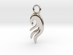 Flaming Squid in Rhodium Plated Brass: Small