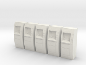 ATM Machine Ver01. 1:87 Scale (HO) in White Natural Versatile Plastic