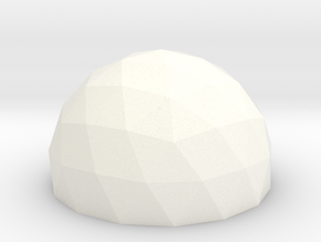 Geodesic Dome 3v 6cm in White Processed Versatile Plastic
