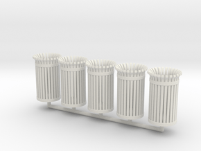 TrashBin 05. 1:48 Scale (O) in White Natural Versatile Plastic