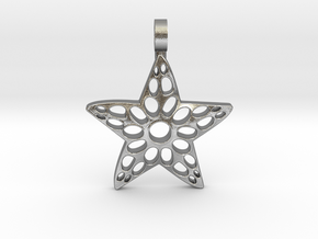 Sea Star Pendant in Natural Silver