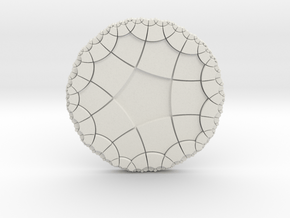 Pentagonal Tiling on the Hyperbolic Plane in White Natural Versatile Plastic