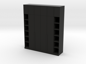 Modern Miniature 1:24 Hallway Furniture in Black Premium Versatile Plastic: 1:24