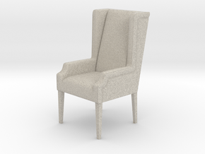 Miniature 1:24 Armchair in Natural Sandstone: 1:24