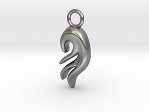 Flaming Squid in Natural Silver: Large