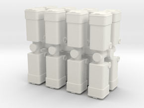 Waste Container Bin (x16) 1/87 in White Natural Versatile Plastic
