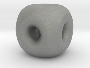 22mm Round Edgeless Cube in Gray PA12