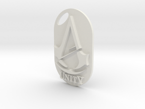 Assassins creed - Unity Logo/Keychain in White Natural Versatile Plastic