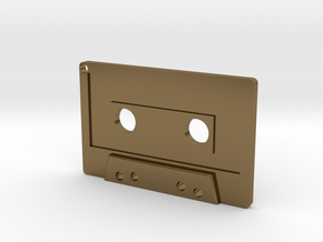 Cassette Keychain in Polished Bronze