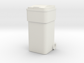 Waste Container Bin 1/12 in White Natural Versatile Plastic
