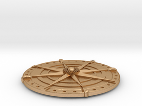Compass Medallion in Natural Bronze