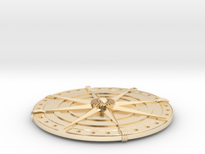 Compass Medallion in 14K Yellow Gold