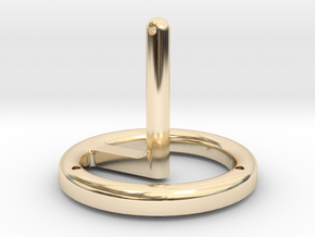 Levitating Anti Gravity Tensegrity 2 - Large Base in 14k Gold Plated Brass