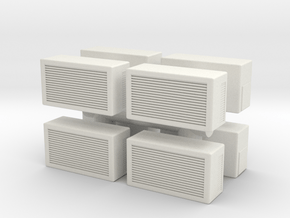 Window AC Unit (x8) 1/76 in White Natural Versatile Plastic