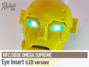WFC:Siege Omega Supreme Eye Inserts (LED version) in White Natural Versatile Plastic
