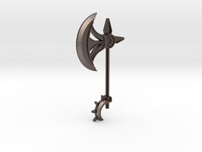 Divine Axe Rhitta in Polished Bronzed-Silver Steel