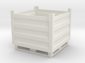 Palletbox Container 1/12 in White Natural Versatile Plastic