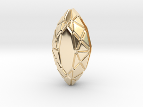 Two Faces Rhombus Pendant in 14K Yellow Gold