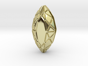 Two Faces Rhombus Pendant in 18k Gold Plated Brass