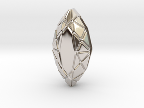 Two Faces Rhombus Pendant in Platinum