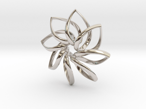 Flower Pendant ver.4 in Platinum