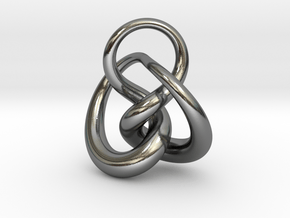 Knot F in Fine Detail Polished Silver