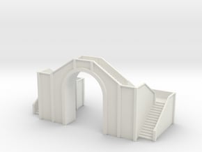 Railway Foot Bridge 1/100 in White Natural Versatile Plastic