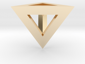 gmtrx v1 lawal skeletal tetrahedron in 14k Gold Plated Brass