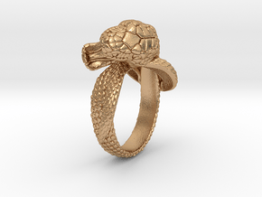 Snake Ring in Natural Bronze: 6 / 51.5