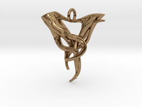 Elven Pendant "Airmid" in Natural Brass