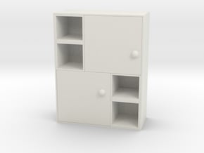 Modern Miniature 1:48 Sideboard in White Natural Versatile Plastic: 1:48 - O