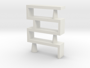 Modern Miniature 1:24 Rack in White Natural Versatile Plastic: 1:24