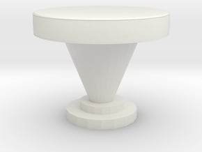 Modern Miniature 1:12 Coffee Table in White Natural Versatile Plastic: 1:12