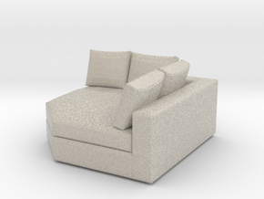 Miniature 1:48 Sofa in Natural Sandstone: 1:48 - O