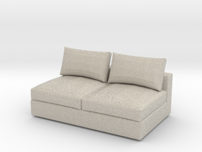 Miniature 1:24 Sofa in Natural Sandstone: 1:24