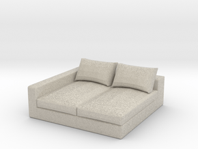 Miniature 1:48 Sofa in Natural Sandstone: 1:48 - O